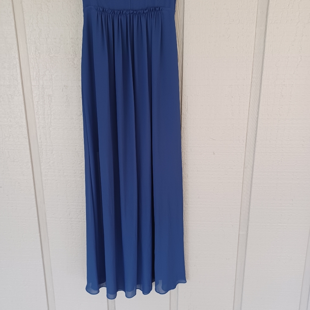 Reiss Tascha Maxi Dress Size 6 Women Wedding Guest V Neck Sleeveless In Navy - Picture 8 of 14